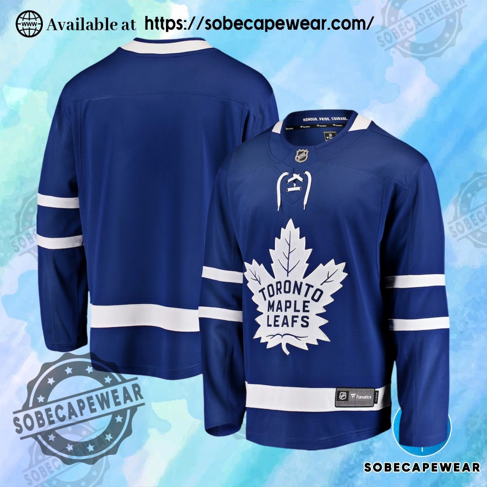 Mens Toronto Maple Leafs Fanatics Blue Breakaway Home Jersey sobecapewear 1