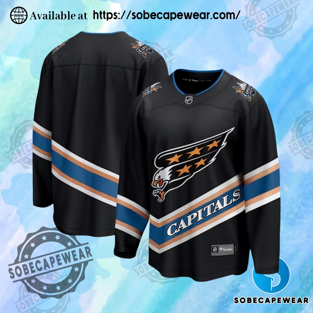 The Coolest Jerseys to Rock in Today 4 Mens Washington Capitals Fanatics Black Alternate 50Th Anniversary Breakaway Jersey