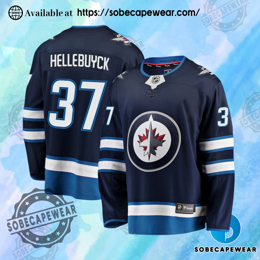 The Coolest Jerseys to Rock in Today 6 Mens Winnipeg Jets Connor Hellebuyck Fanatics Navy Breakaway Replica Jersey
