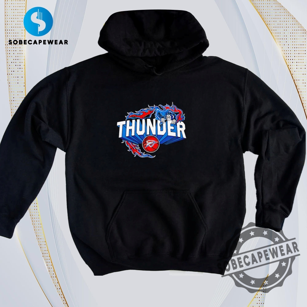 25 Trendy T-Shirts You Need on Today 17 Flaming Grim Reaper Okc Thunder Logo Vintage Retro Shirt Sweatshirt Sweater Hoodie