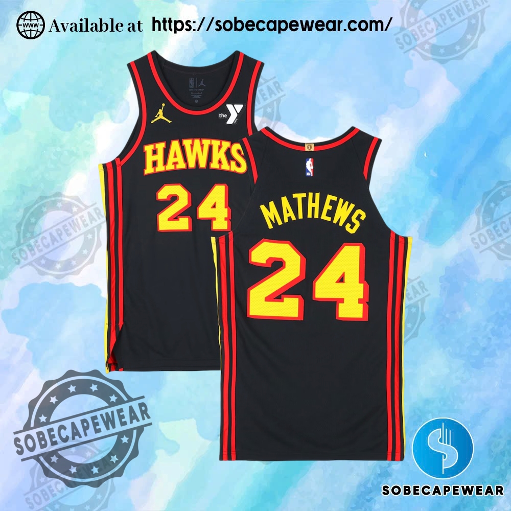 Sportswear Meets Streetwear: Trendy Jerseys You’ll Love 9 Garrison Mathews Atlanta Hawks Fanatics Authentic Player Issued No24 Black Jordan Brand Jersey From The 2024 25 Nba Season