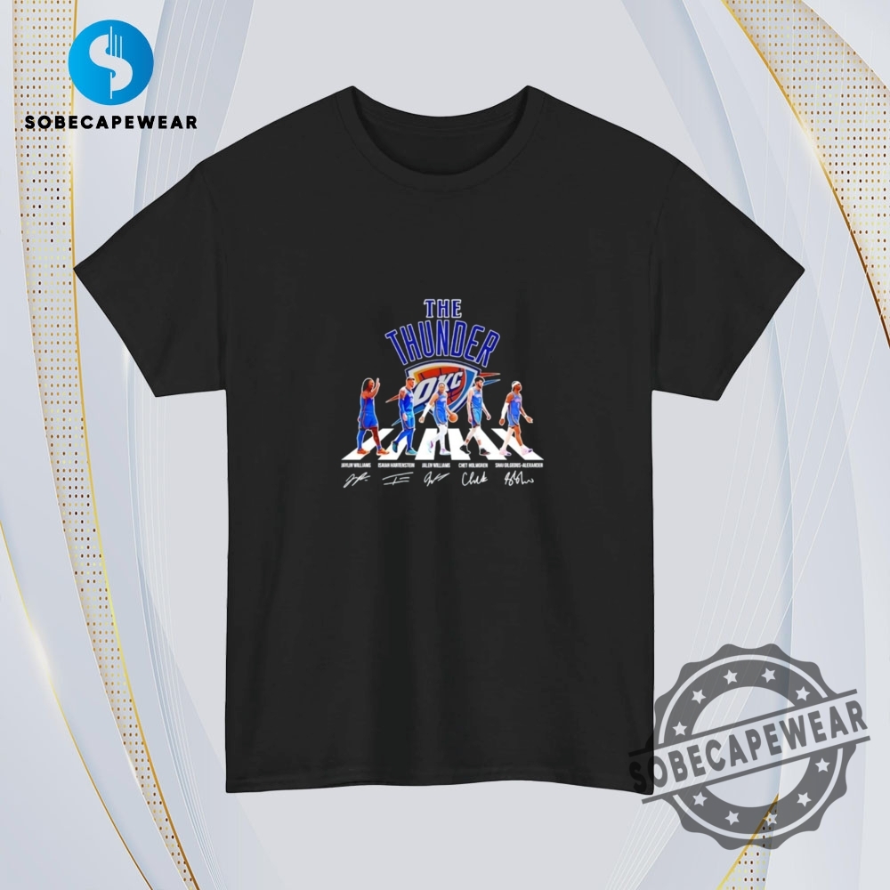 The Oklahoma City Thunder Abbey Road Signatures Vintage Retro Shirt Sweatshirt Sweater Hoodie 4 The Oklahoma City Thunder Abbey Road Signatures Vintage Retro Shirt Sweatshirt Sweater Hoodie