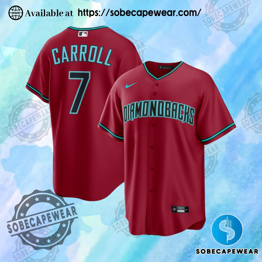 Corbin Carroll Arizona Diamondbacks Nike Alternate 2 Replica Red Jersey sobecapewear 1