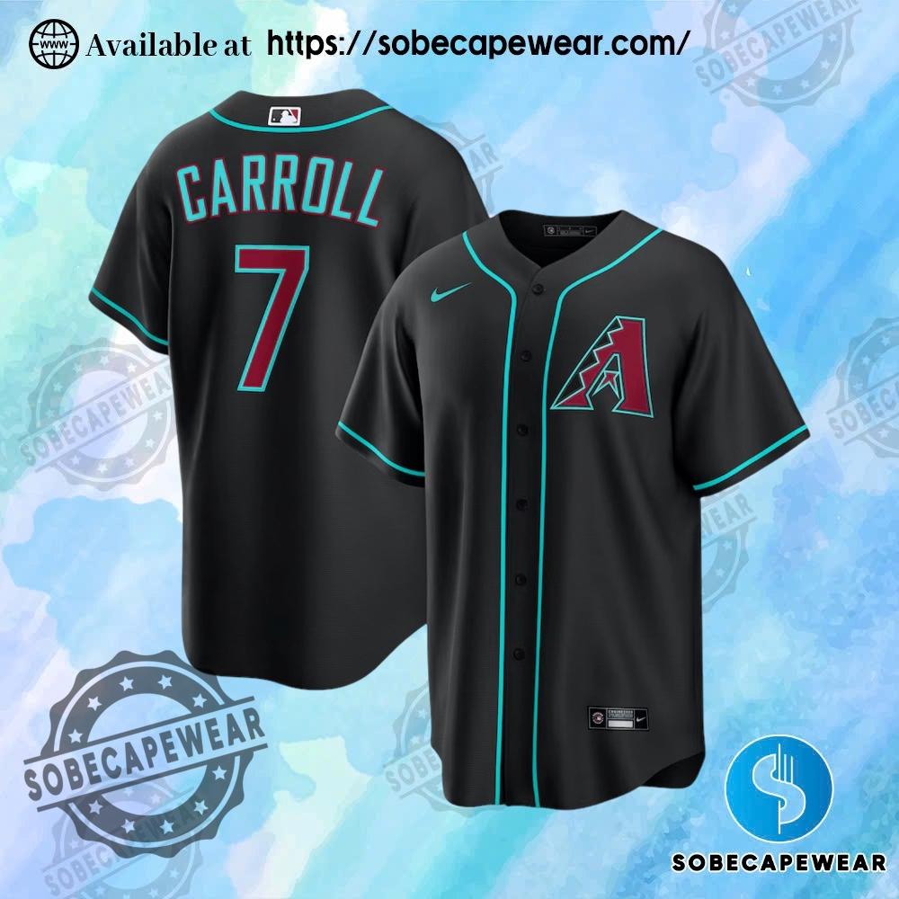 Trendy Jerseys That Make a Statement 6 Corbin Carroll Arizona Diamondbacks Nike Alternate Replica Black Jersey