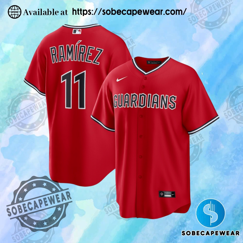 Trendy Jerseys That Make a Statement 8 José Ramírez Cleveland Guardians Nike Alternate 2 Replica Red Jersey