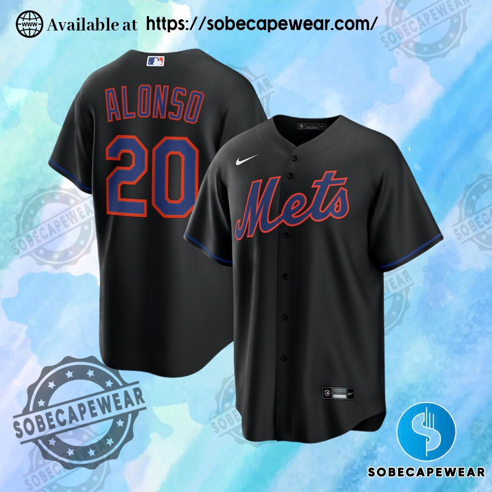 Trendy Jerseys That Make a Statement 9 Pete Alonso New York Mets Nike Alternate Replica Black Jersey