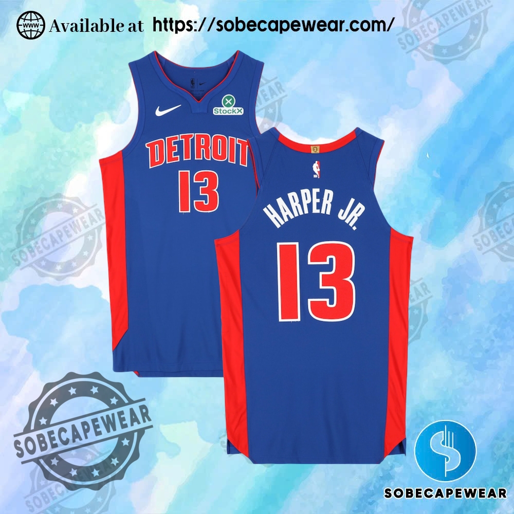 Trendy Jerseys That Make a Statement 16 Ron Harper Jr. No13 Pistons 2024 25 Blue Jersey
