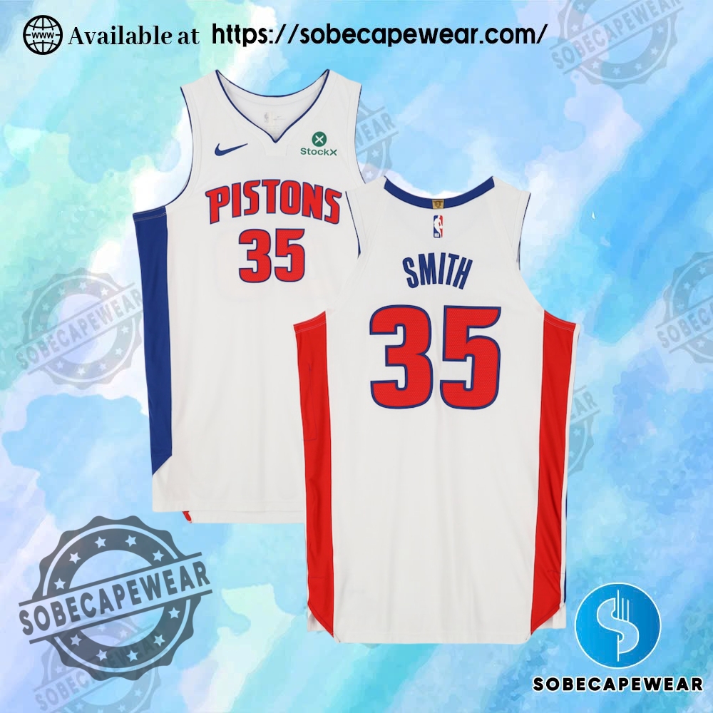Trendy Jerseys That Make a Statement 18 Tolu Smith No35 Pistons 2024 25 White Jersey