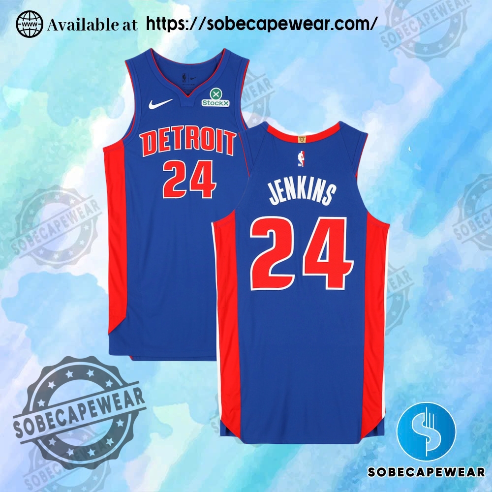 Trendy Jerseys That Make a Statement 20 Daniss Jenkins No24 Pistons 2024 25 Blue Jersey