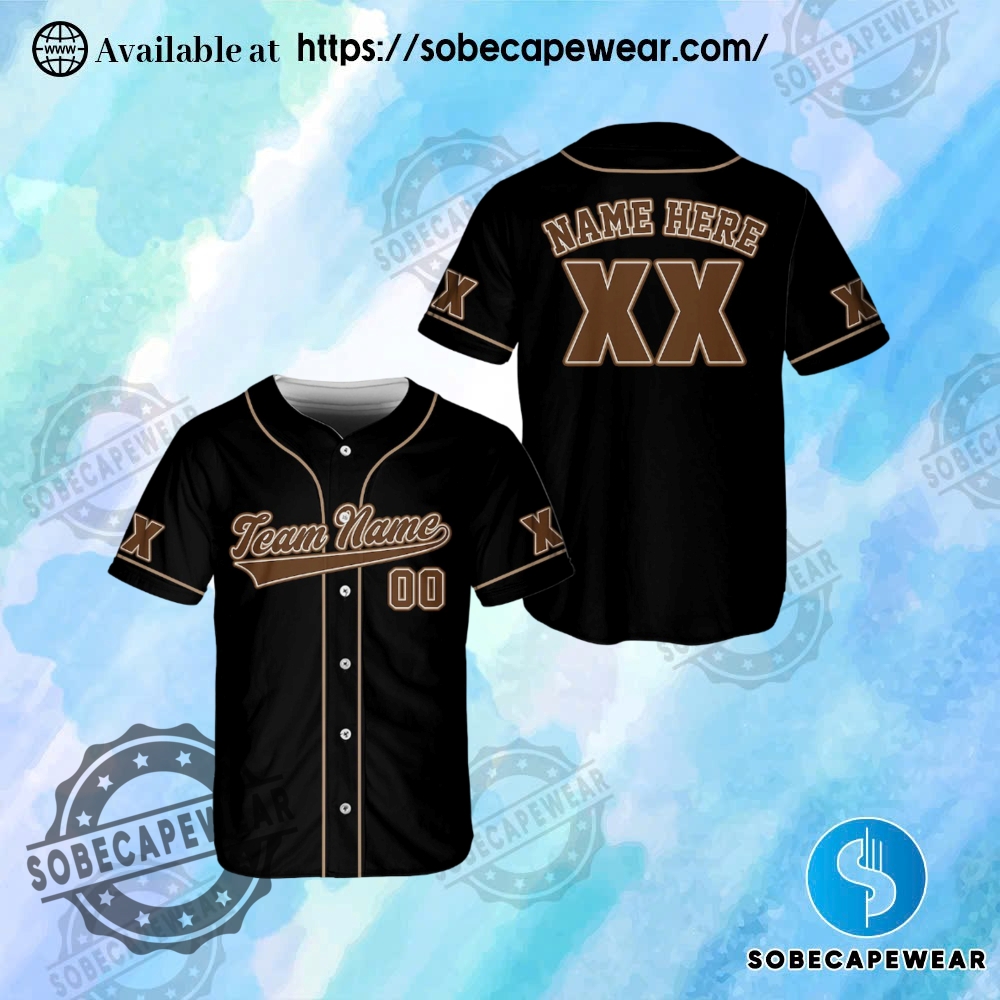 Create Your Own Jersey: Add Your Name and Team with Ease 14 Black Baseball Jerseys For Fans Of All Ages