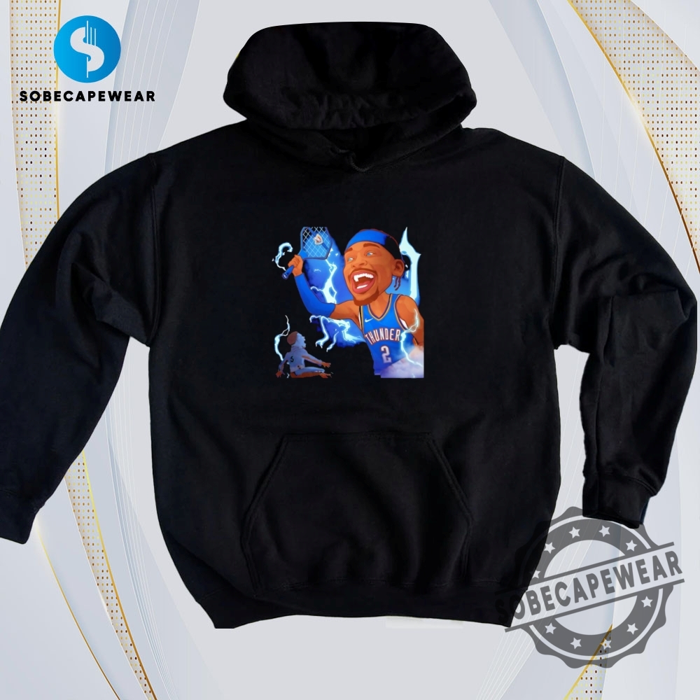 From Hashtag to T-Shirt: Trending 2D Designs You’ll Love 14 Okc Thunder Shai Gilgeous Alexander Funny Caricature Vintage Retro Shirt Sweatshirt Sweater Hoodie
