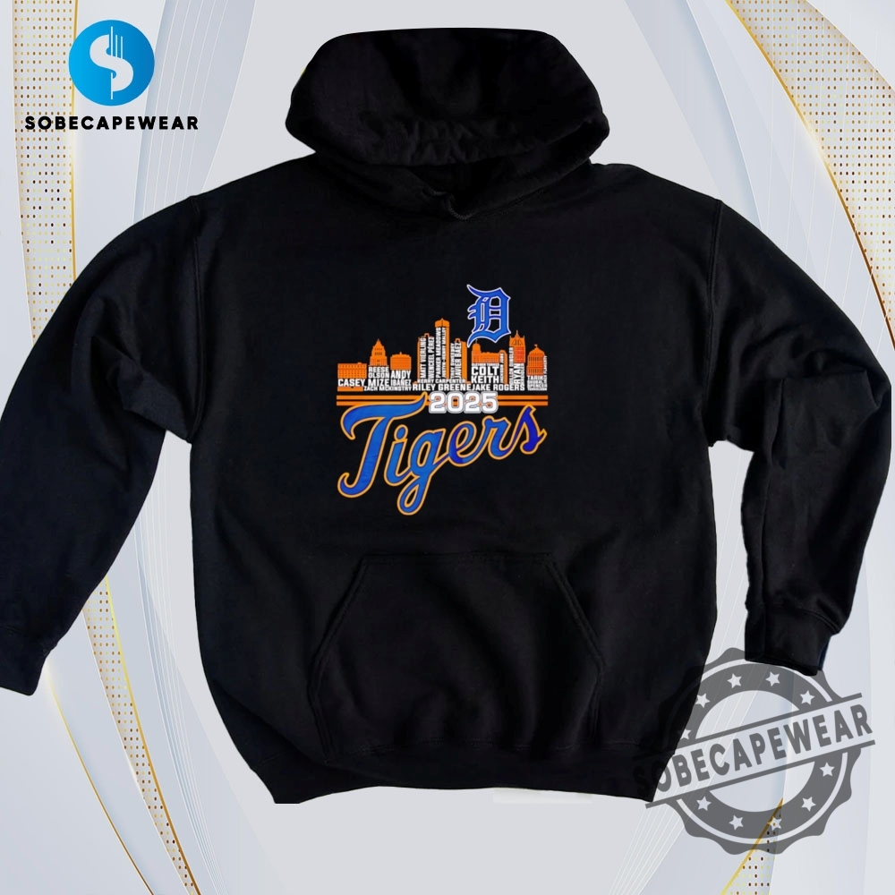 Skyline Detroit Tigers 2025 Vintage Retro Shirt Sweatshirt Sweater Hoodie sobecapewear 1