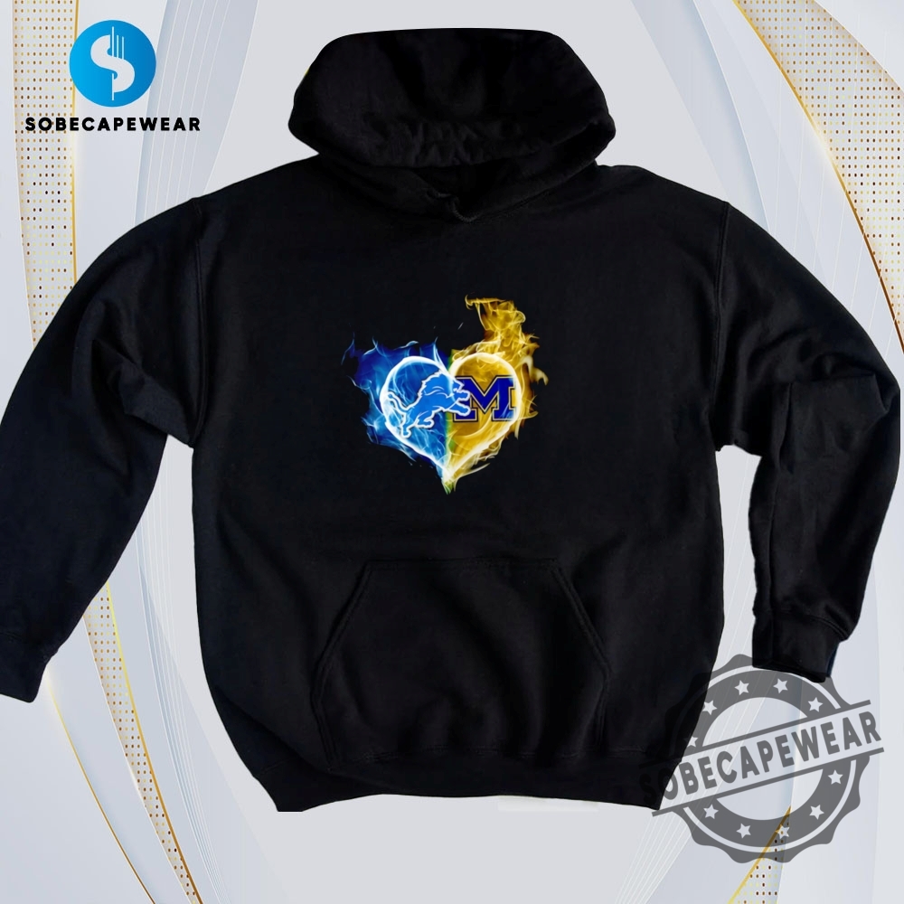 Smoke Heart Detroit Lions And Michigan Wolverines Vintage Retro Shirt Sweatshirt Sweater Hoodie sobecapewear 1