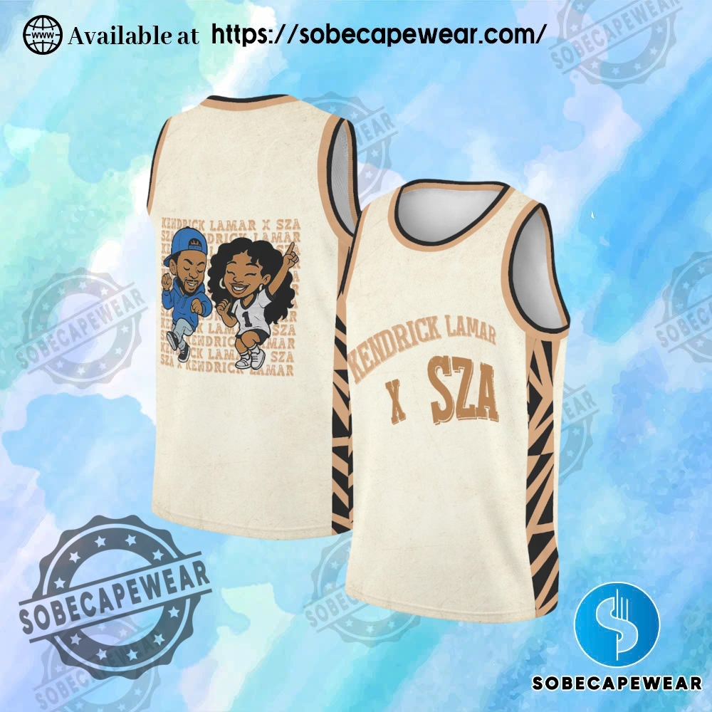 Top Trending Artist-Inspired Jersey Shirts You’ll Want in Your Closet 5 Kendrick Lamar Sza Rap Tour 2025 Basketball Jersey