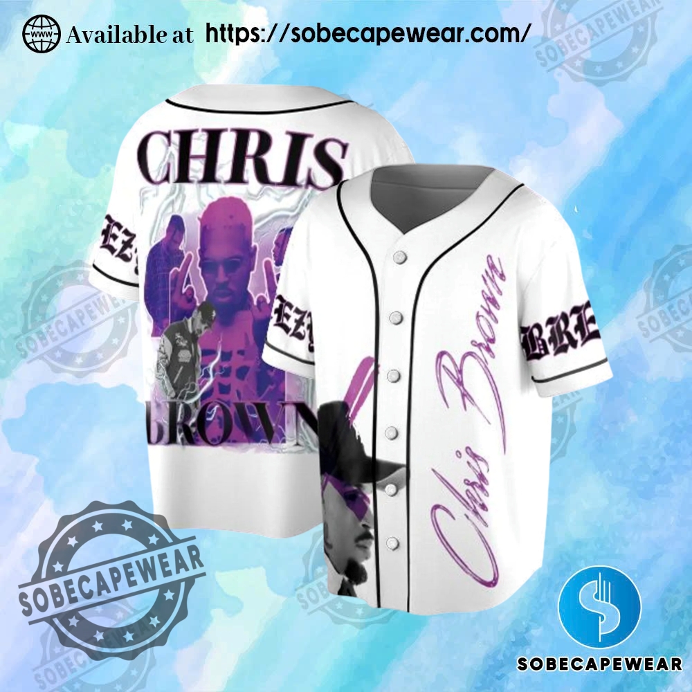 Top Trending Artist-Inspired Jersey Shirts You’ll Want in Your Closet 6 Chris Brown Tour Breezy Bowl Xx V2 Vintage Baseball Jersey