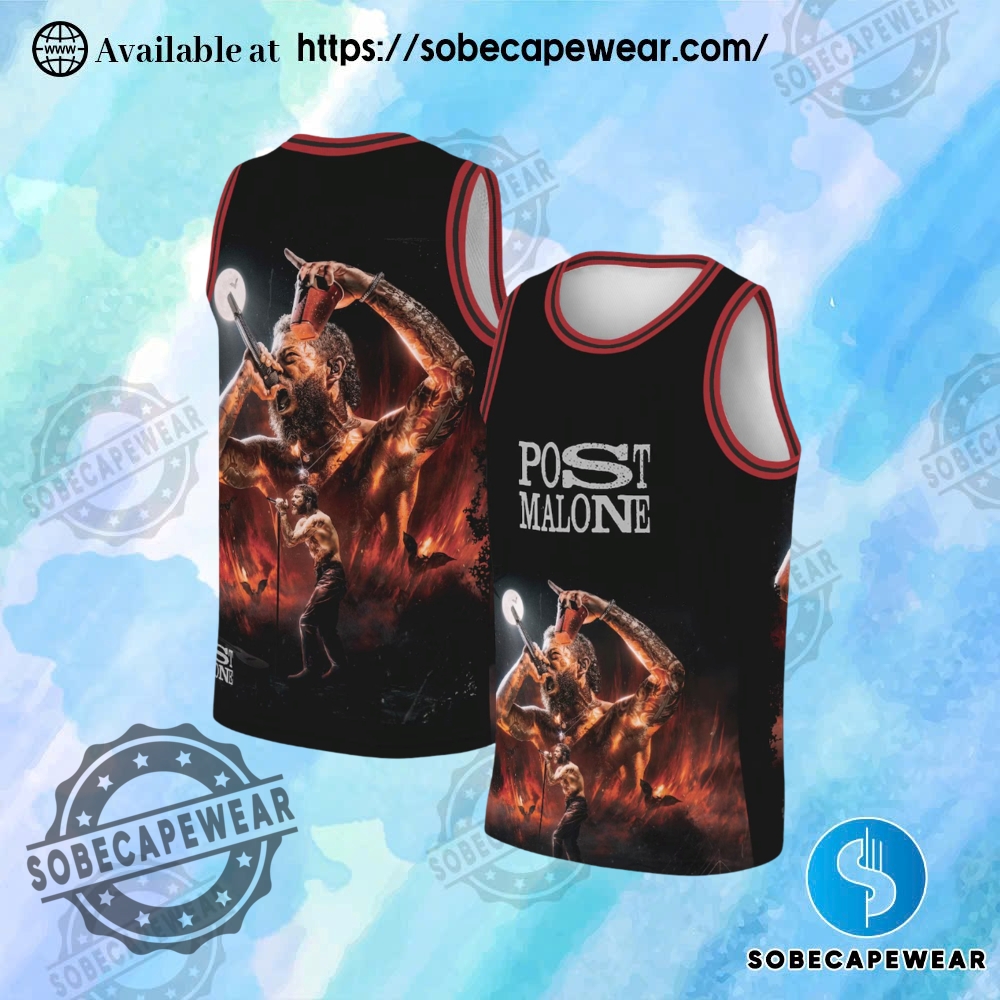 Top Trending Artist-Inspired Jersey Shirts You’ll Want in Your Closet 8 Post Malone Rap Music Tour Basketball Jersey