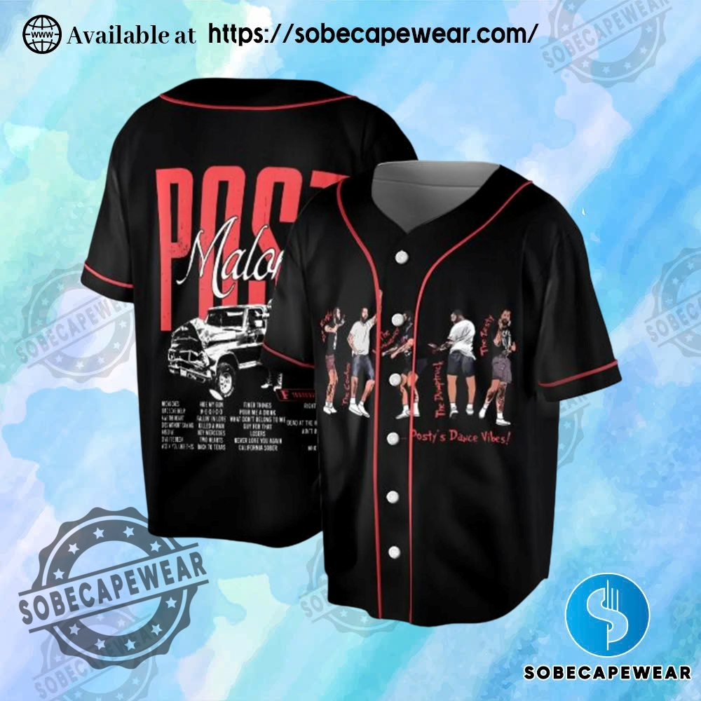 Top Trending Artist-Inspired Jersey Shirts You’ll Want in Your Closet 22 Post Malone Rap Music F1 Trillion Tour Jersey
