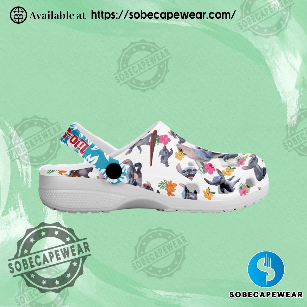 Lilo And Stitch Cartoon Crocs Crocband Clogs ver 2 4 Lilo And Stitch Cartoon Crocs Crocband Clogs Shoes Comfortable For Men Women and Kids ver 2 Crocs